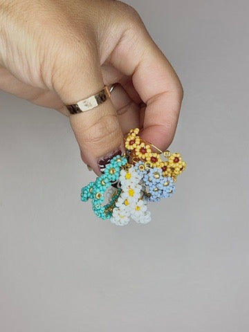 Flower Hoop Earrings