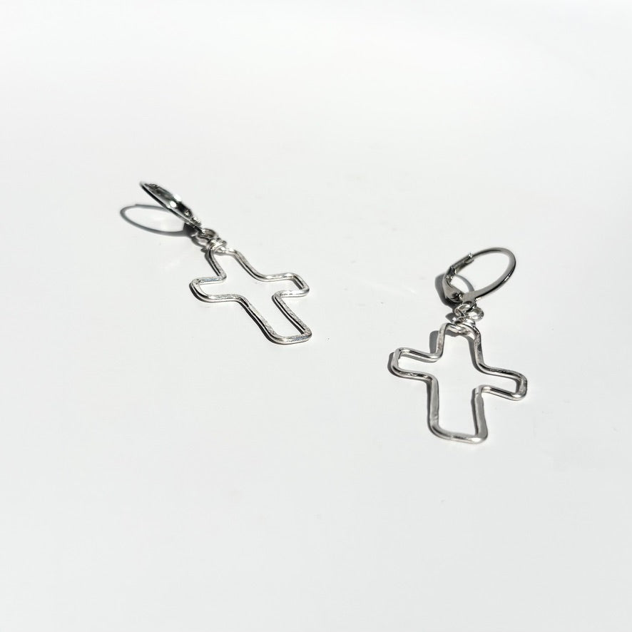 Outline Cross Dangles