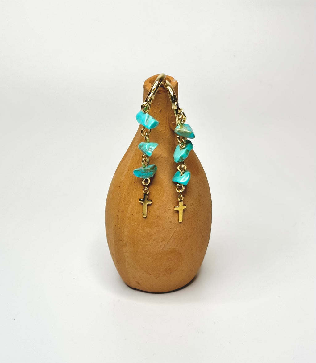 Turquoise Cross Clickers