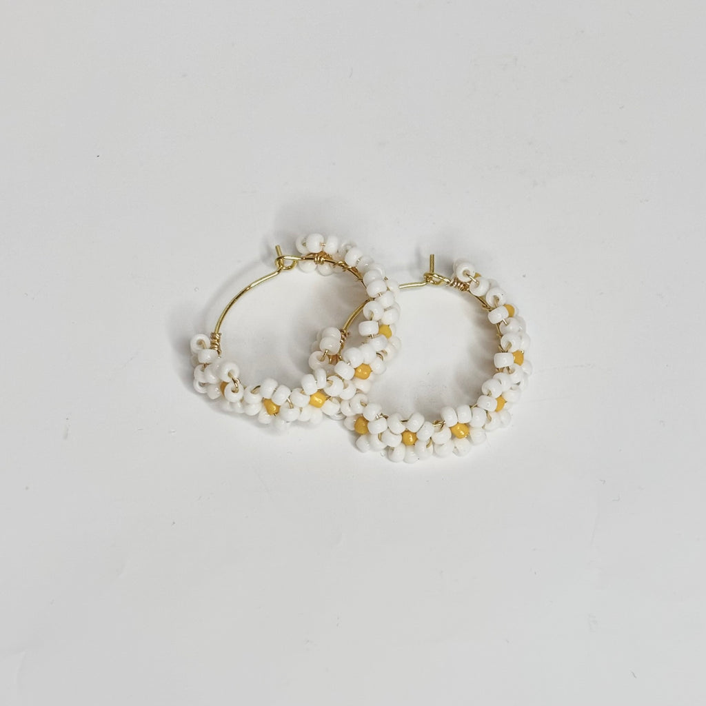Flower Hoop Earrings