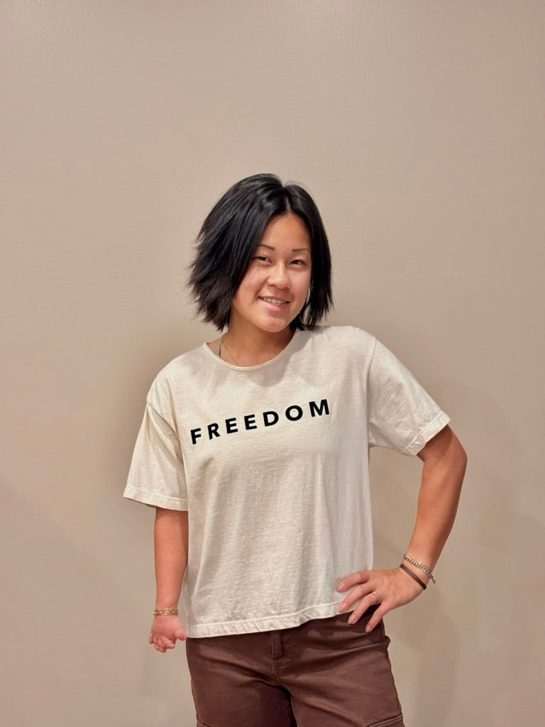 FREEDOM cropped t-shirt
