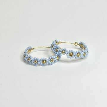 Flower Hoop Earrings