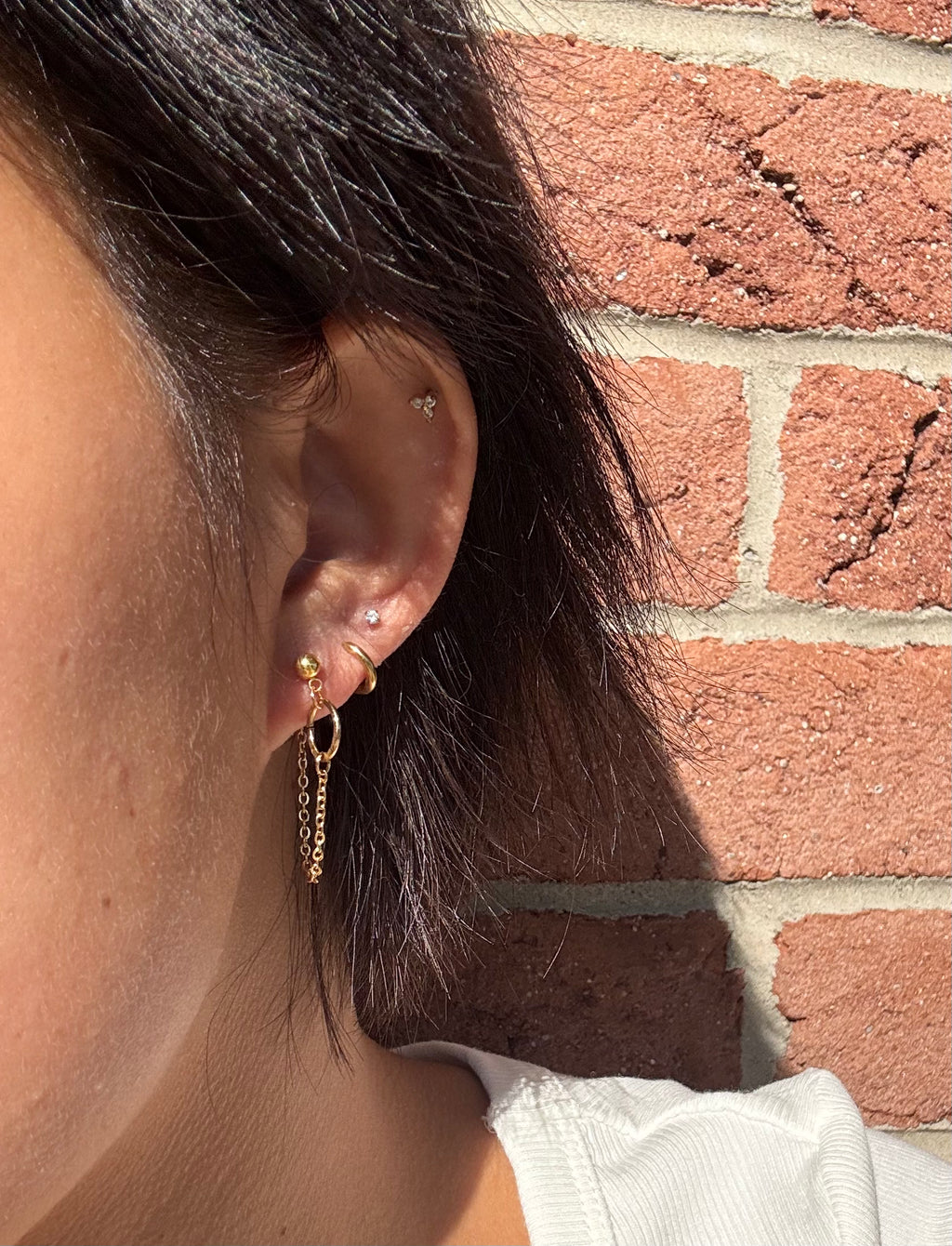 Circle Front Back Earrings