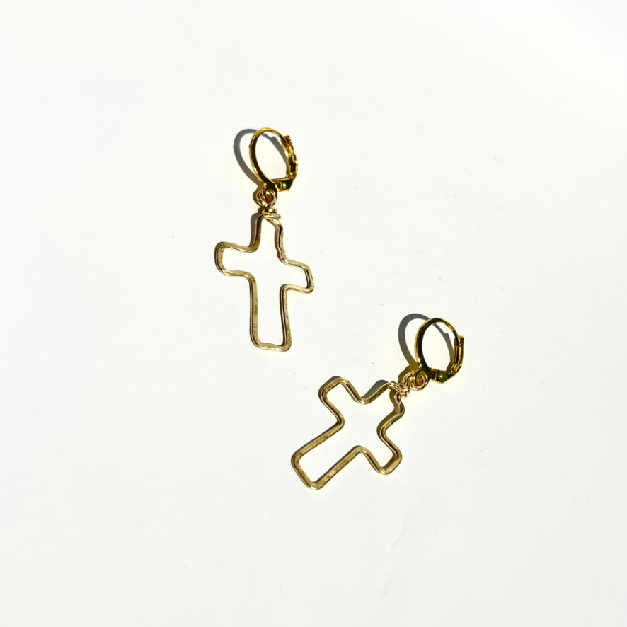 Outline Cross Dangles