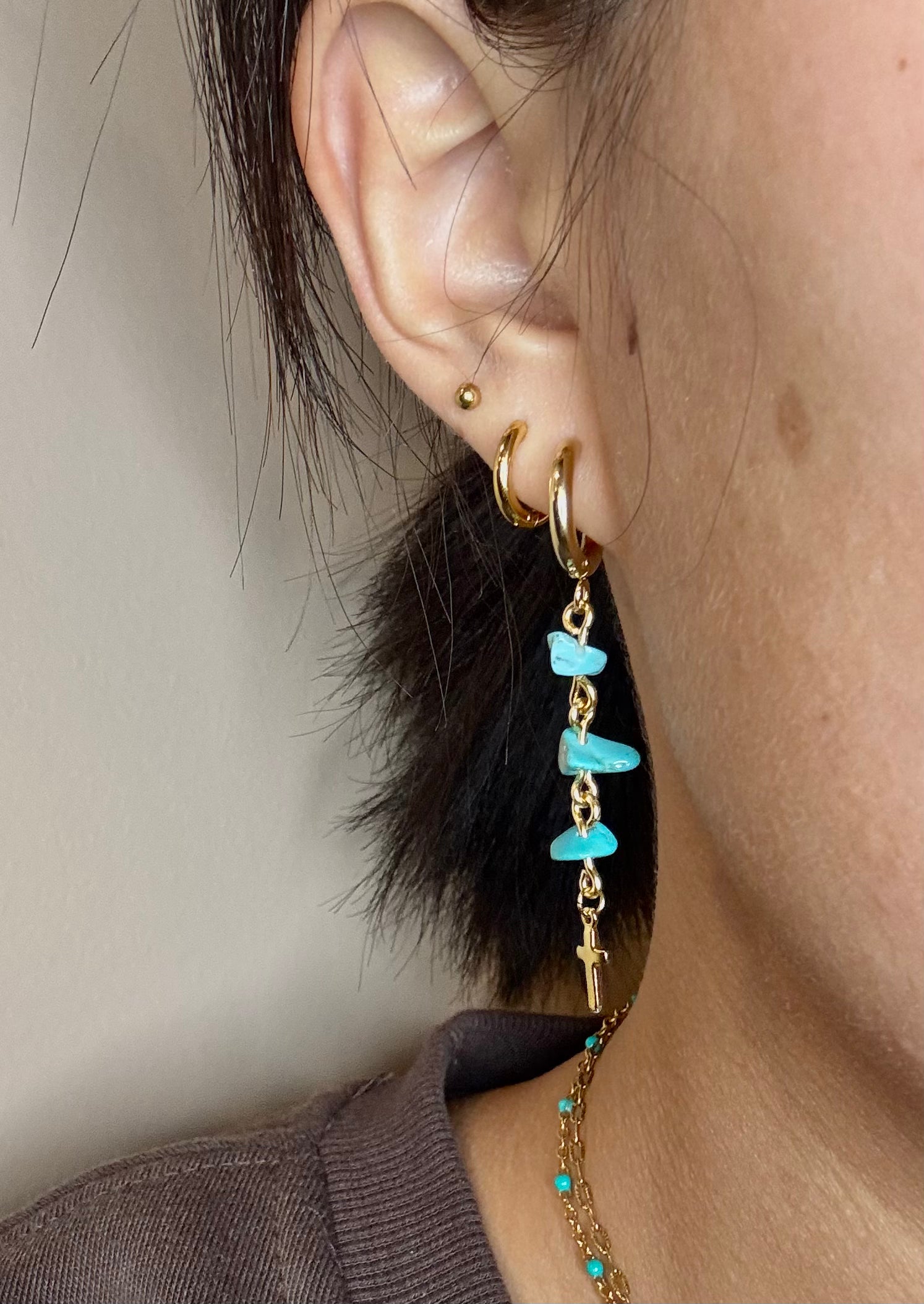 Turquoise Cross Clickers