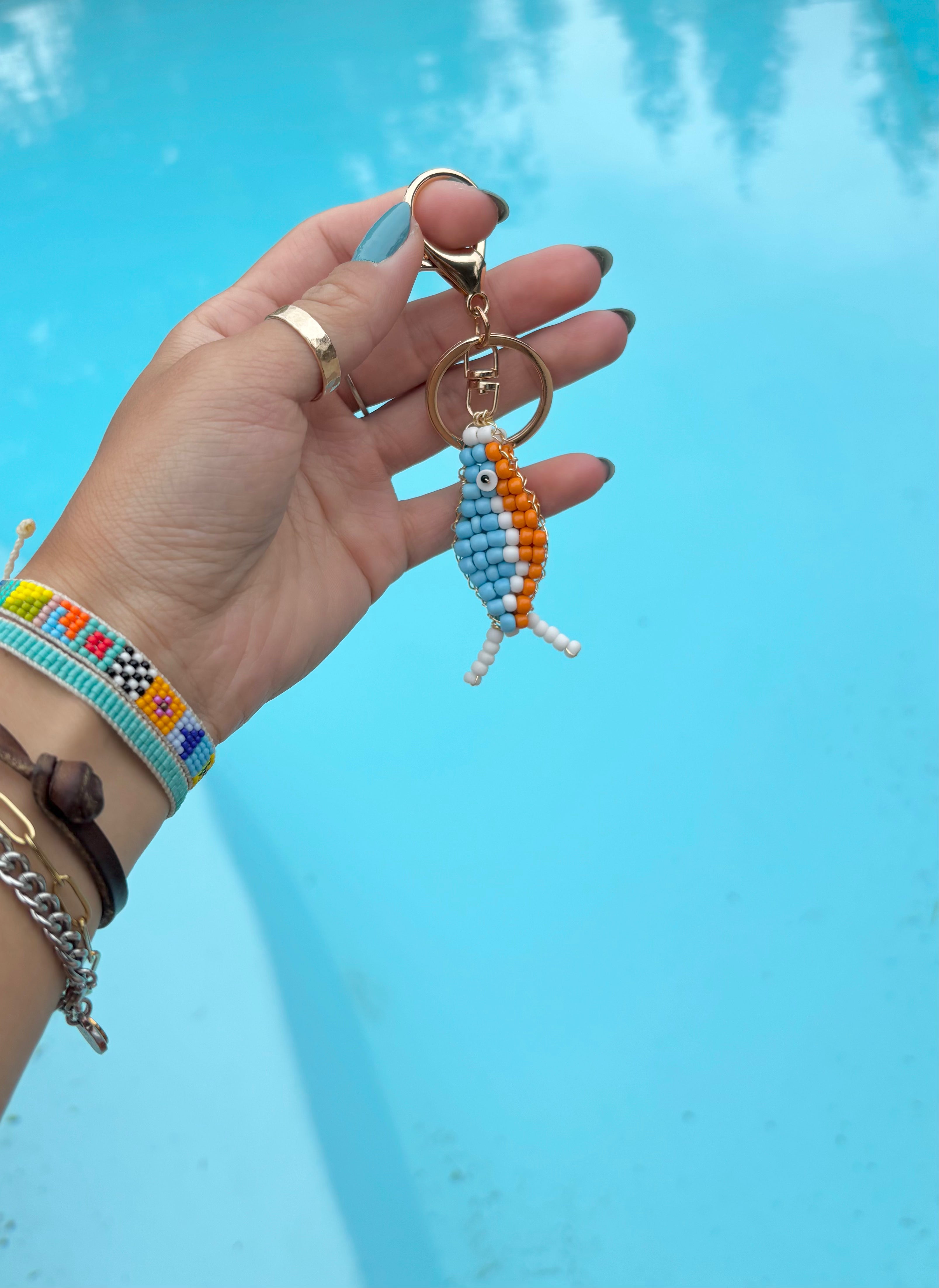 Beaded Fish Keychain, Francis
