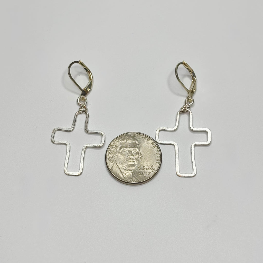 Outline Cross Dangles