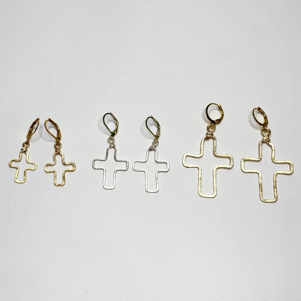 Outline Cross Dangles