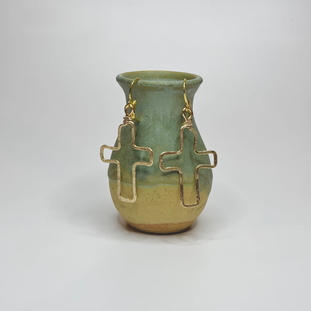 Outline Cross Dangles