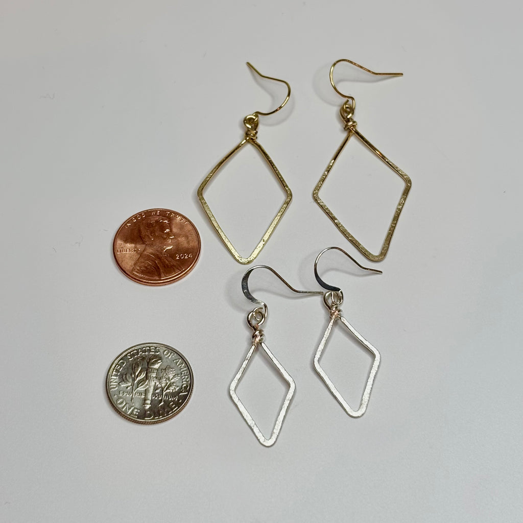 Hammered Diamond Dangles
