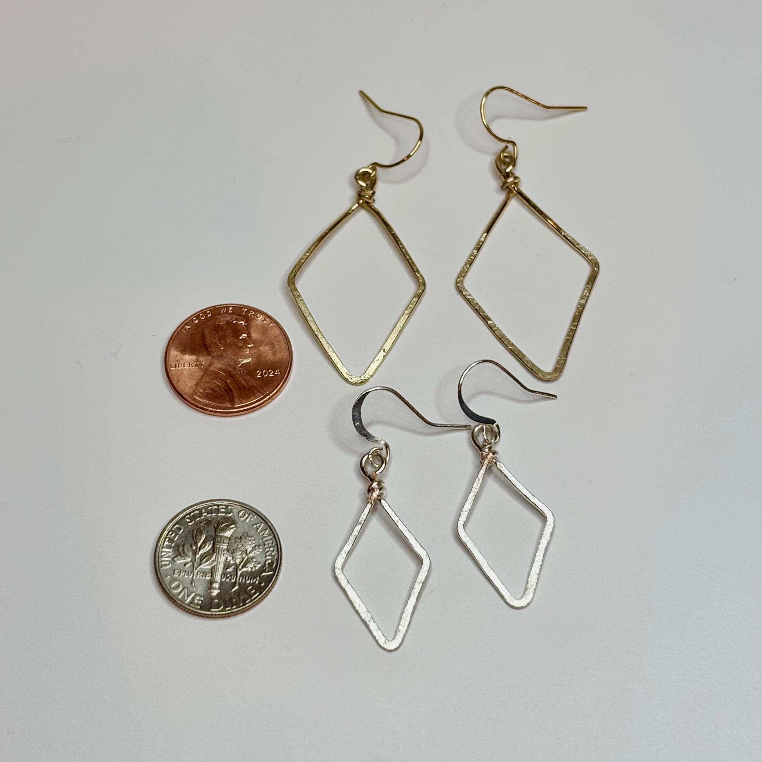 Hammered Diamond Dangles