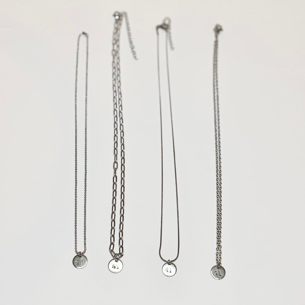 41 Necklace, Silver