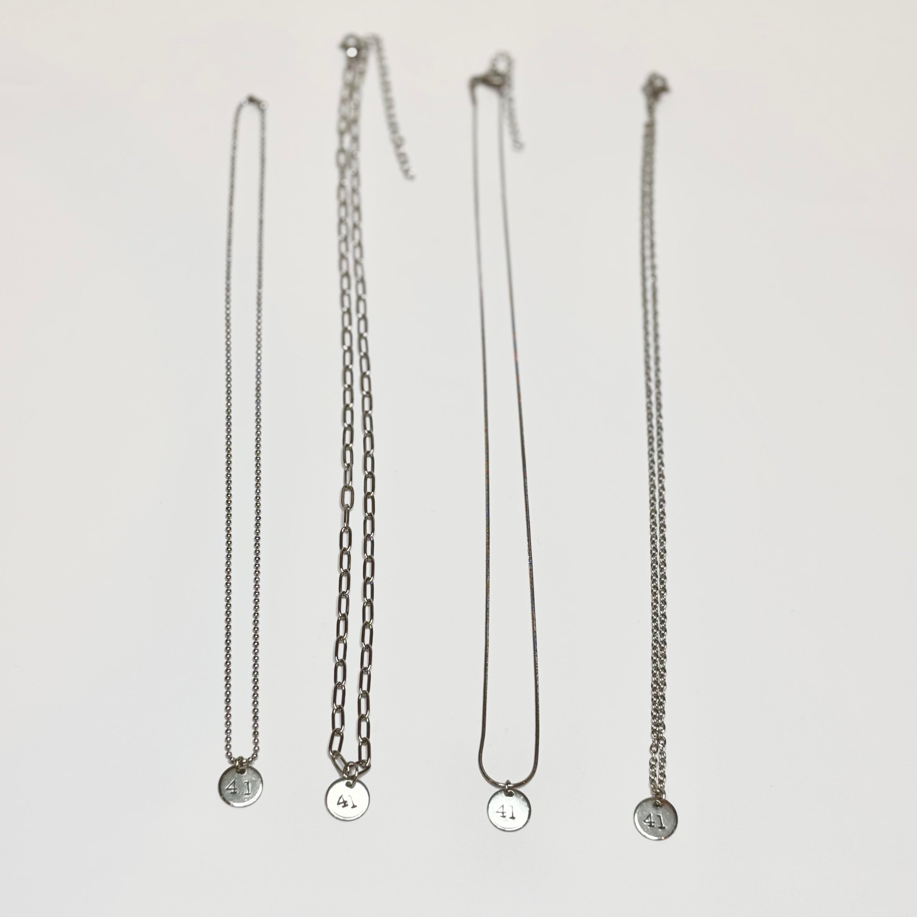 41 Necklace, Silver