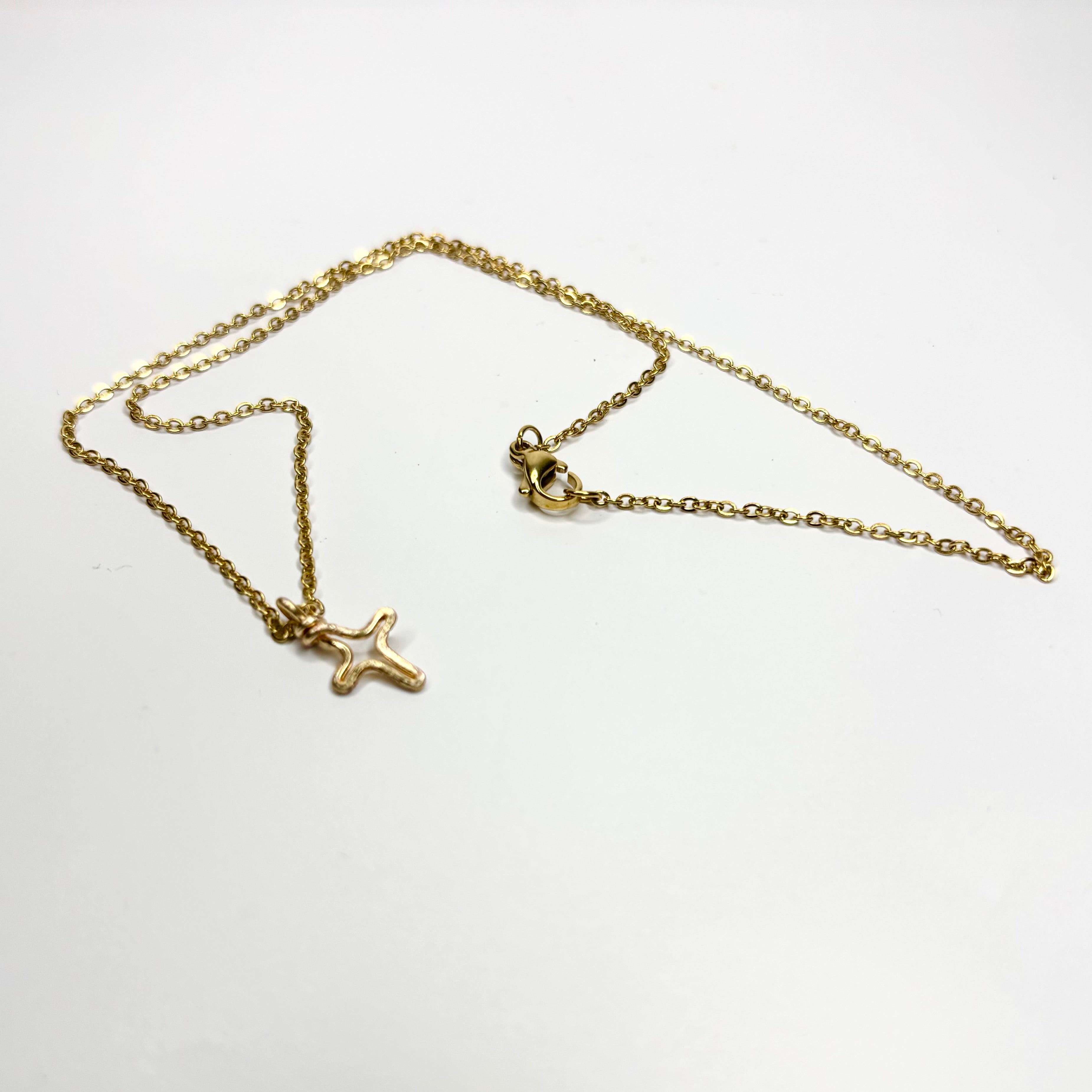 Hammered Cross Necklace