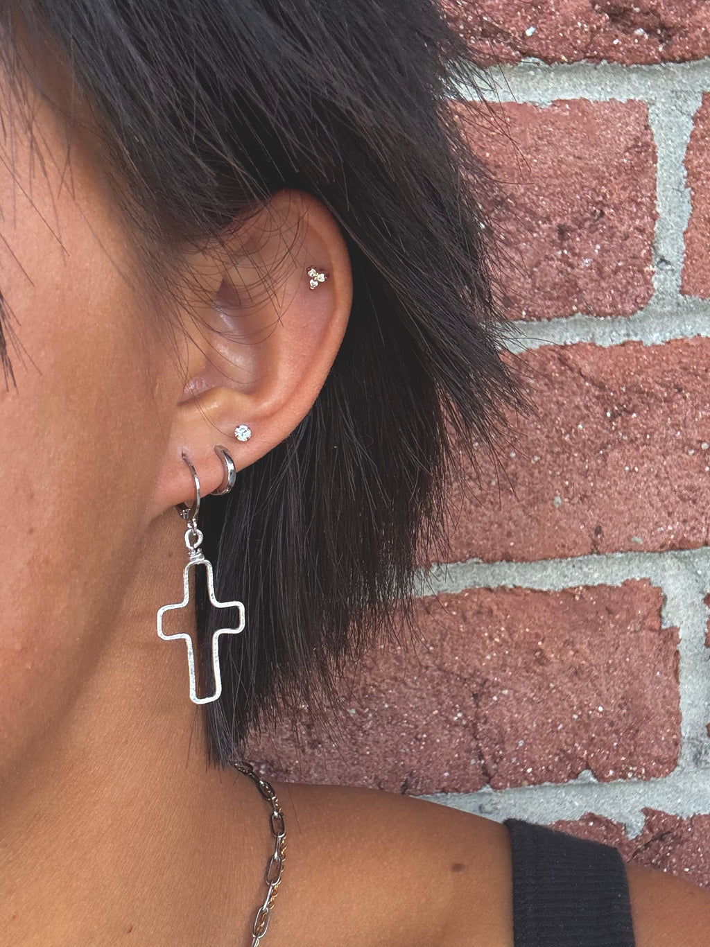 Outline Cross Dangles