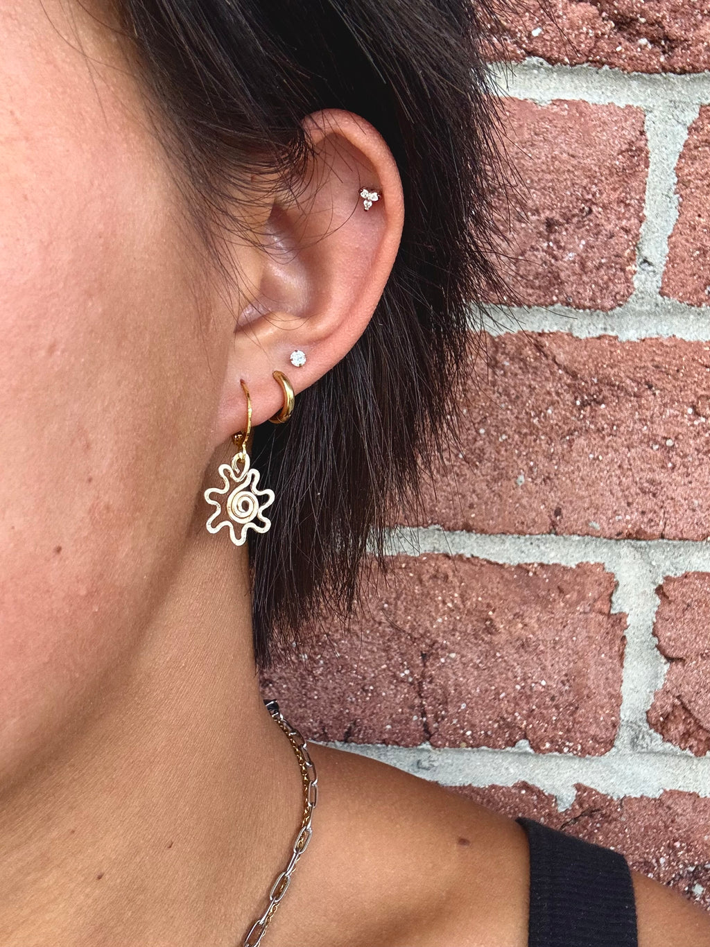 Swirl Flower Dangles