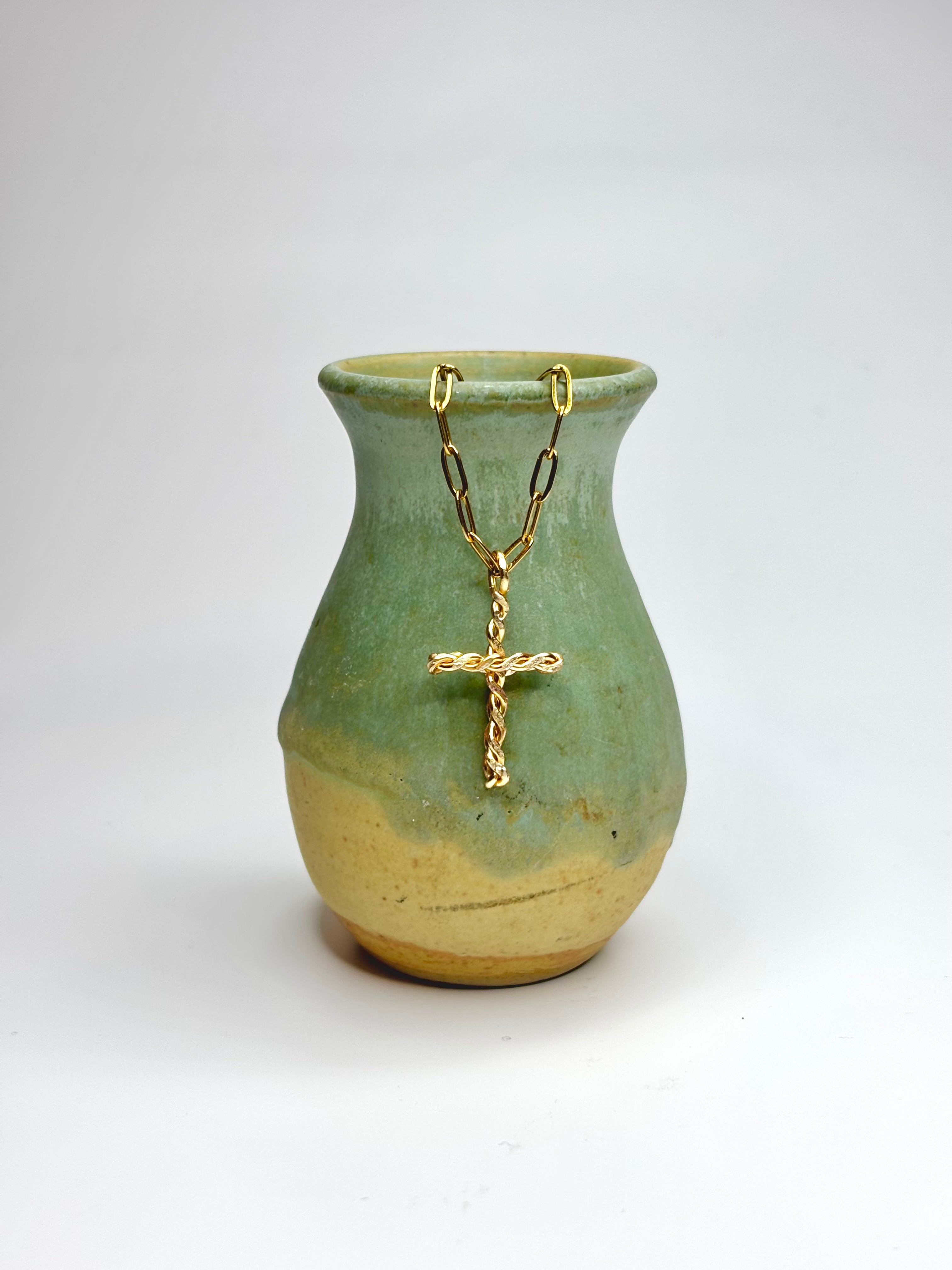 The Twist Cross Necklace