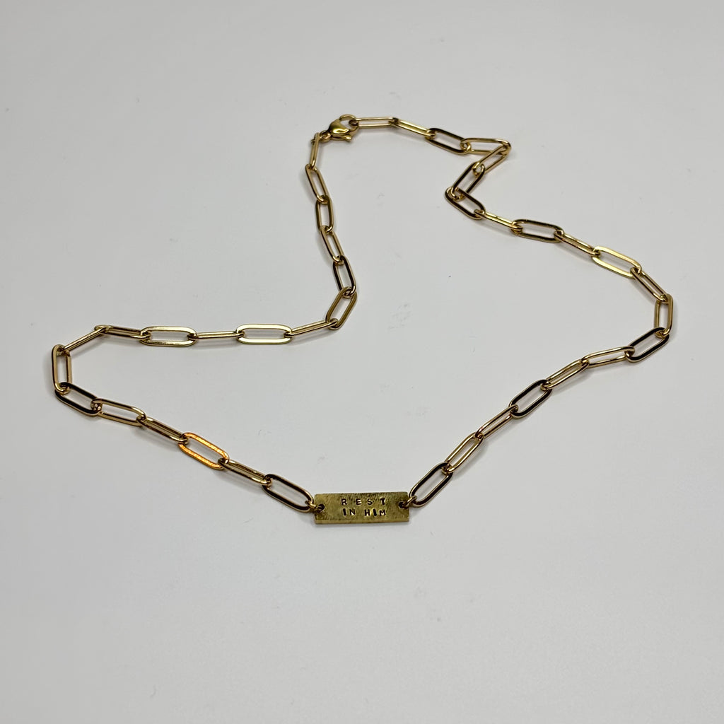 Rest In Him Necklace