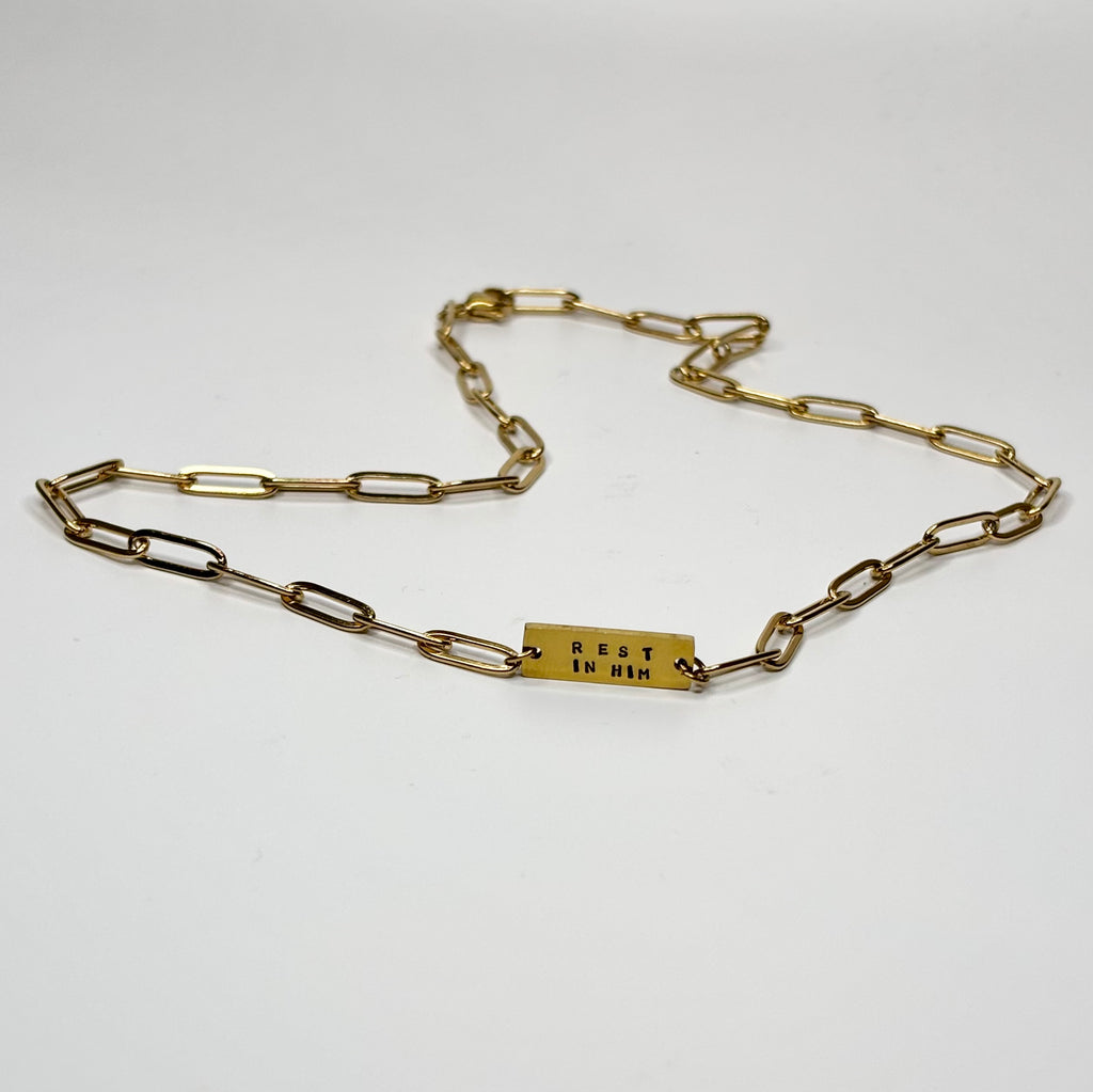Rest In Him Necklace