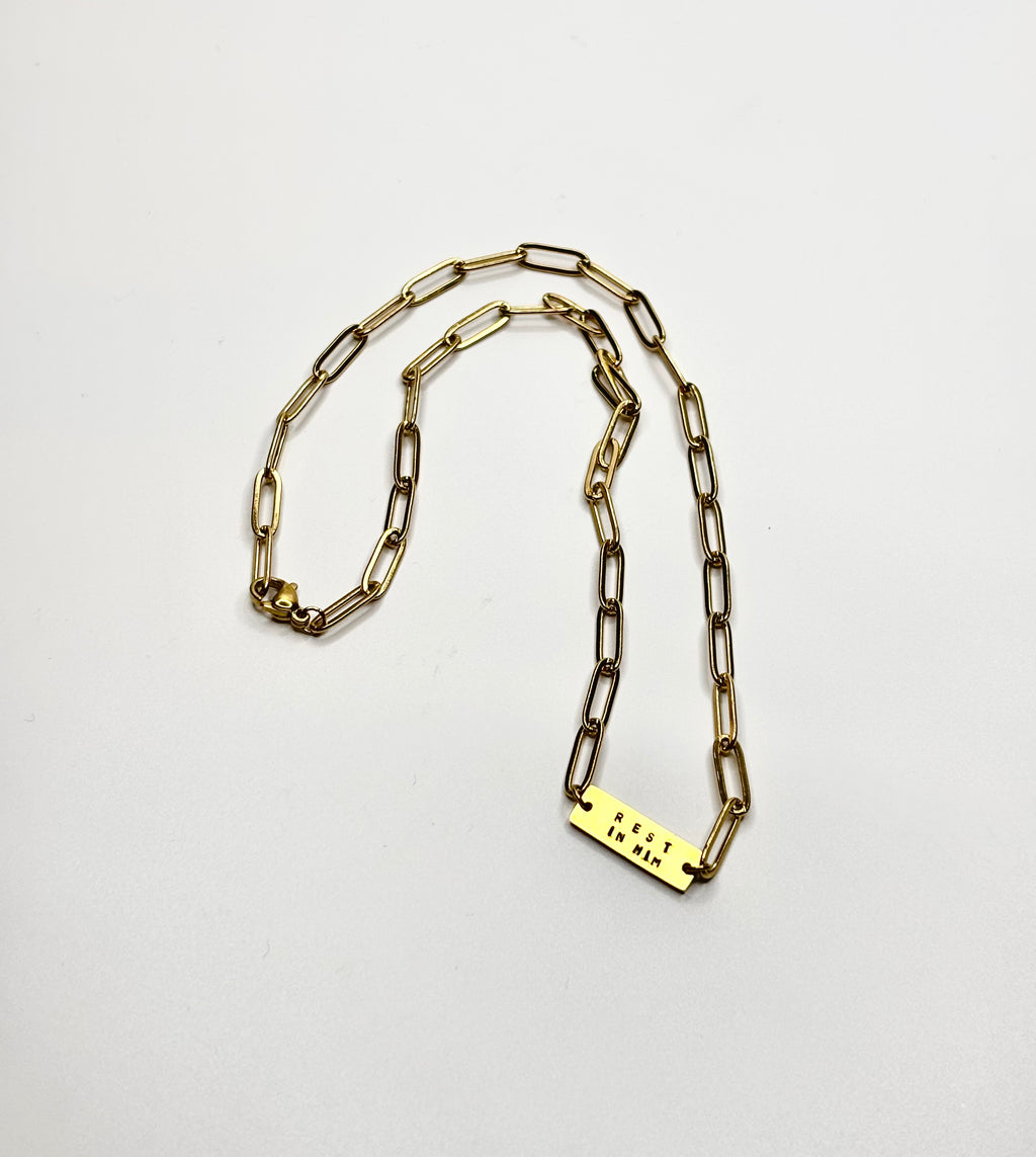 Rest In Him Necklace