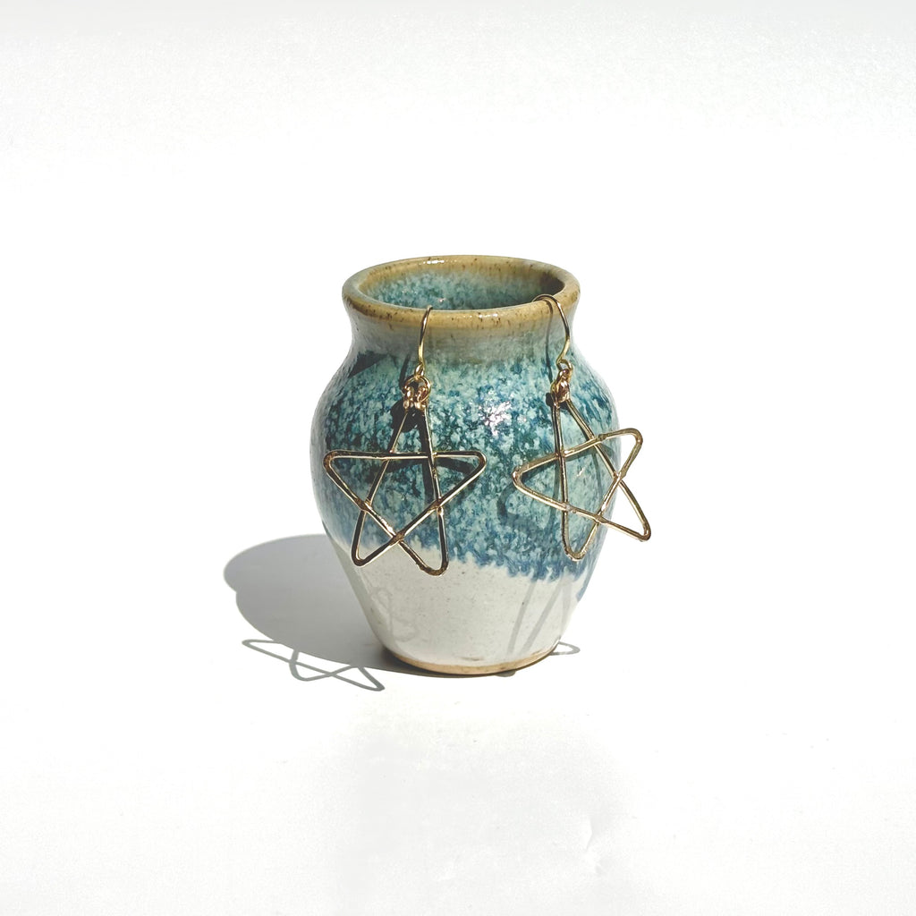 Hammered Star Earrings