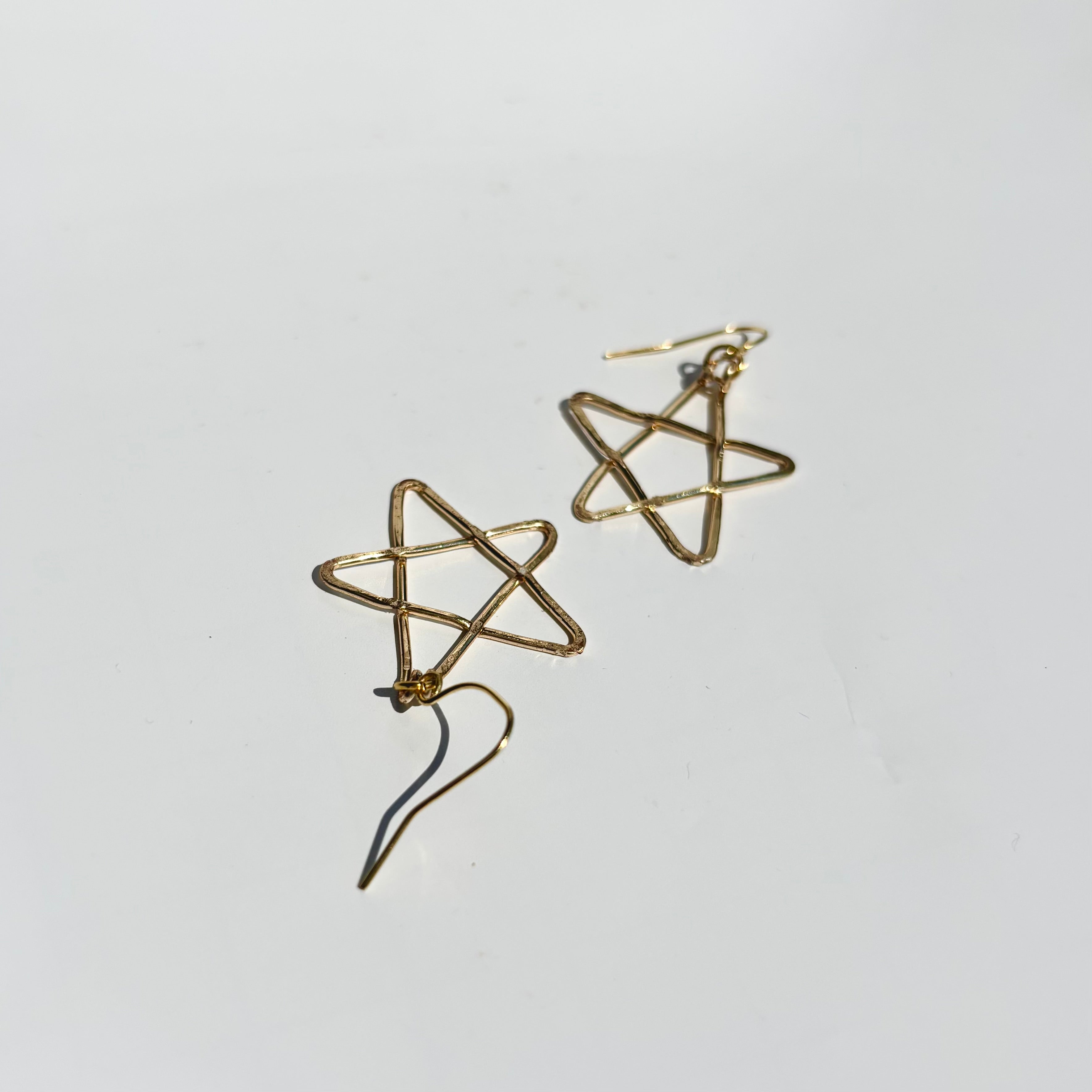 Hammered Star Earrings