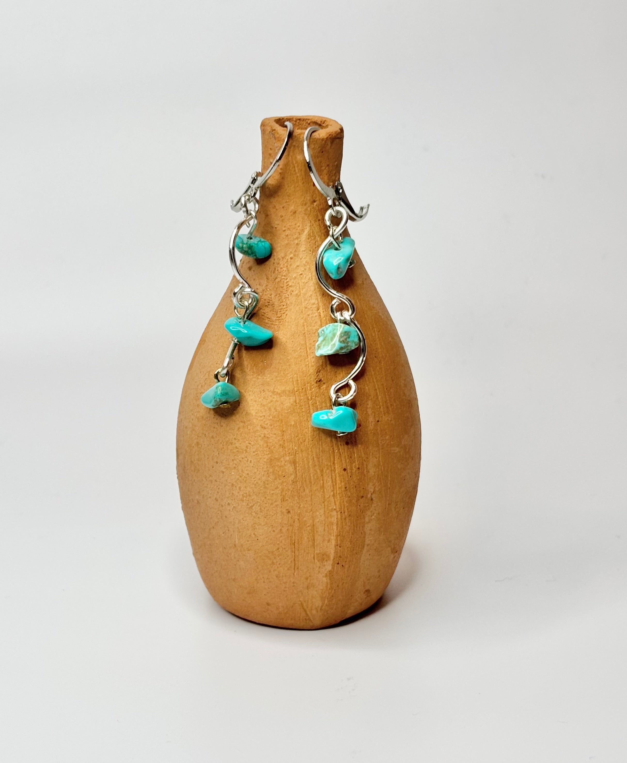 Squiggle Turquoise Dangles