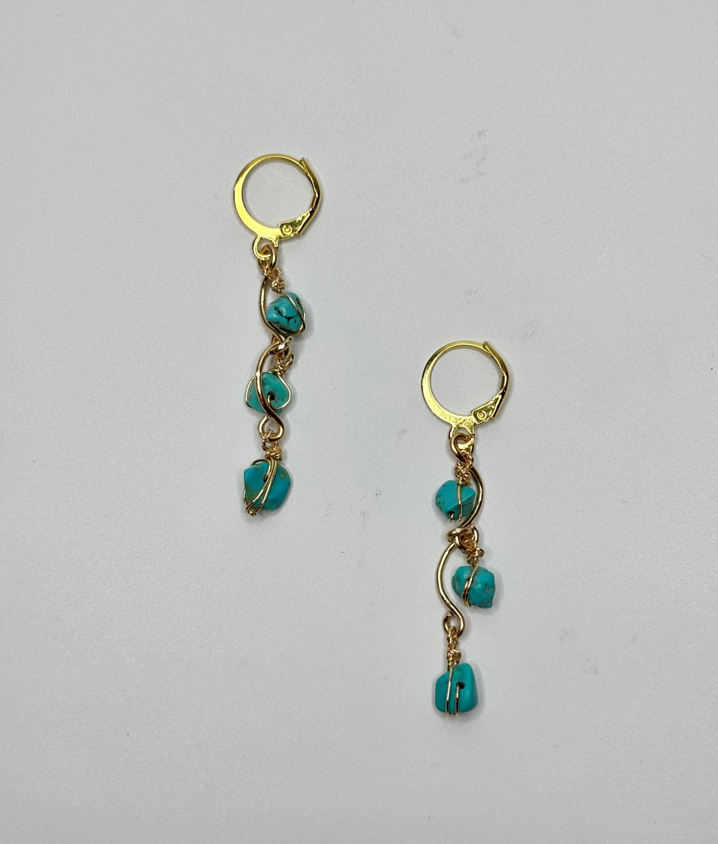 Squiggle Turquoise Dangles