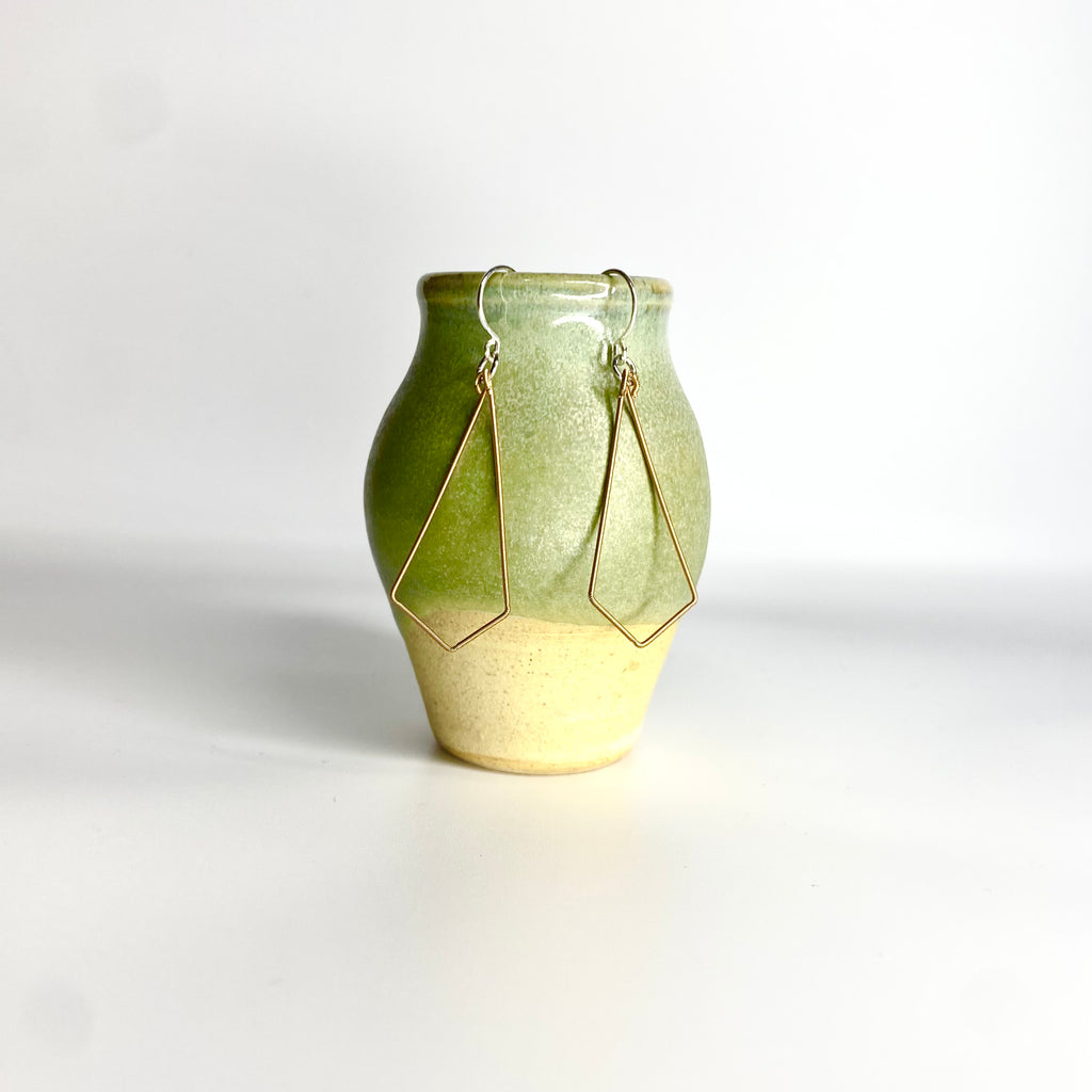 Long Diamond Guitar String Earrings