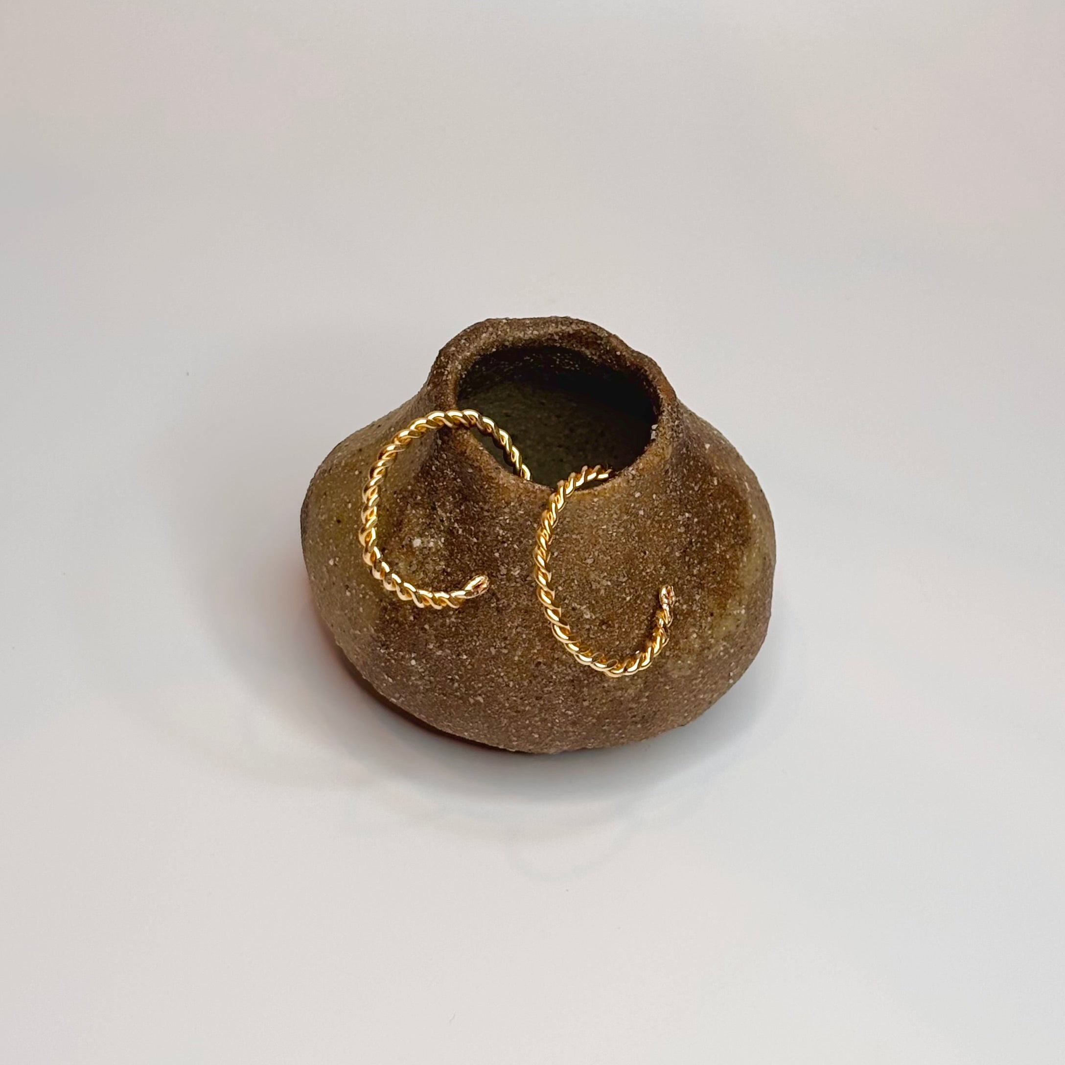 Twisted hoop earrings