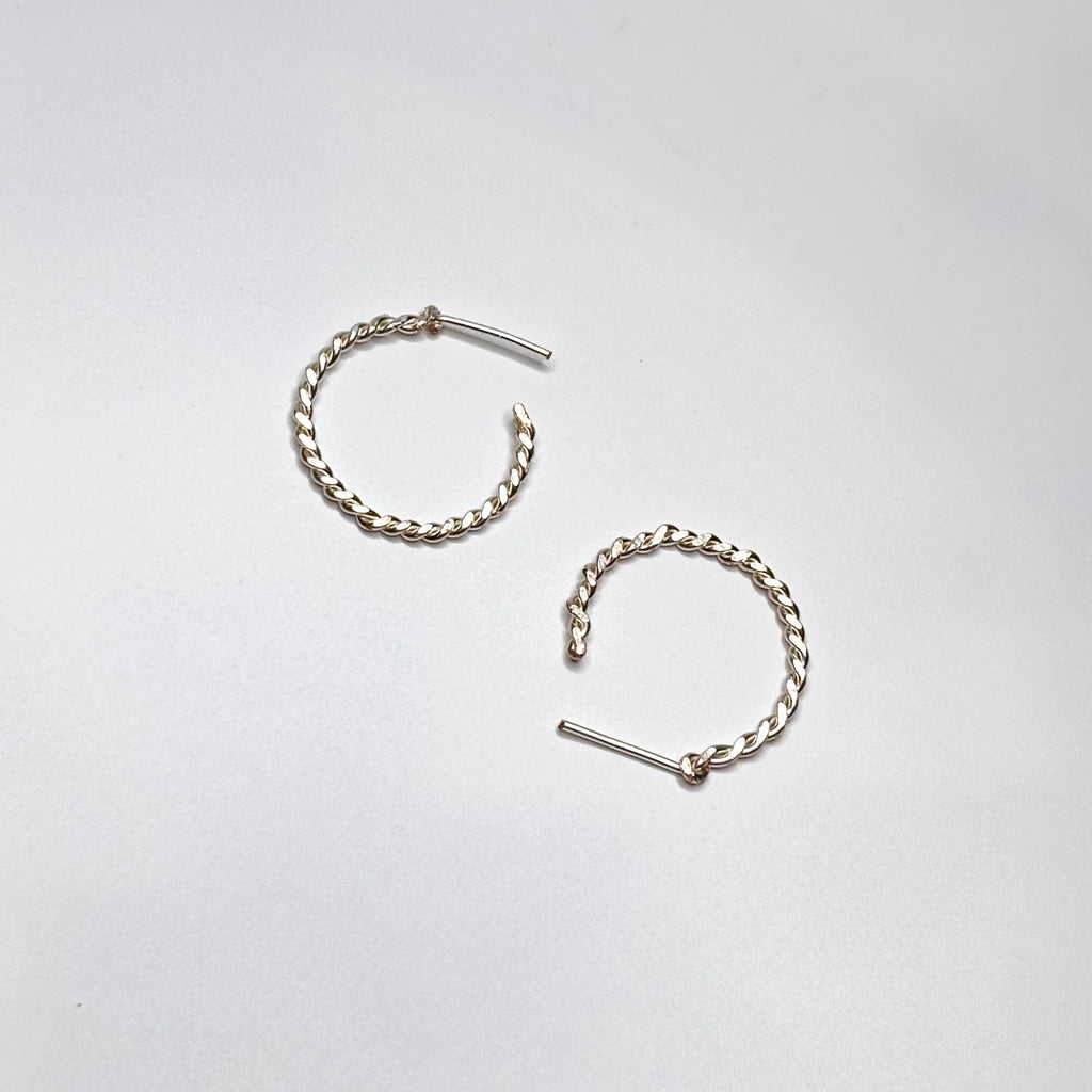 Twisted hoop earrings