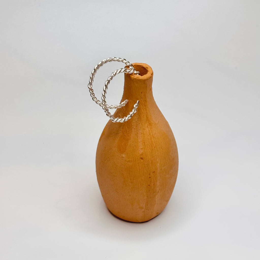 Twisted hoop earrings