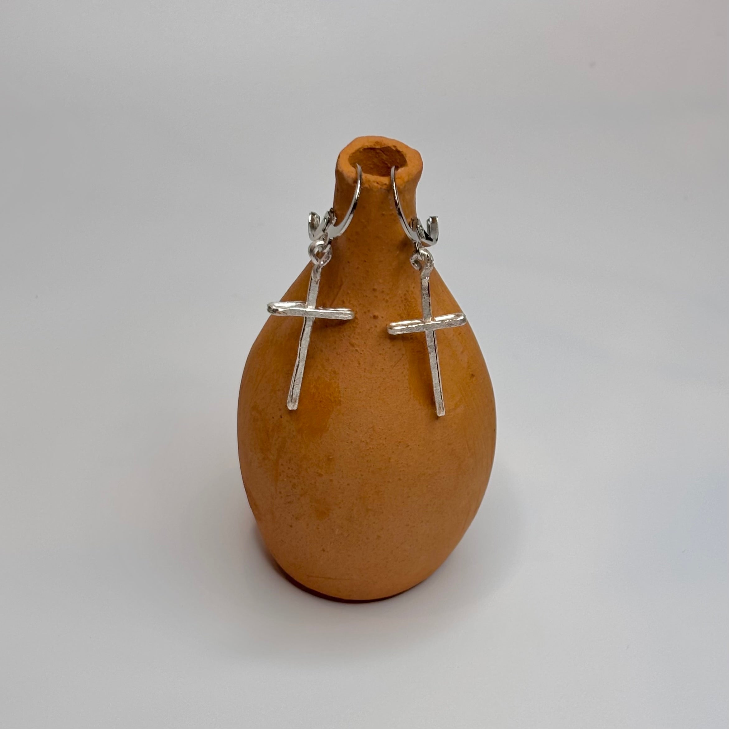 Imperfect cross earrings