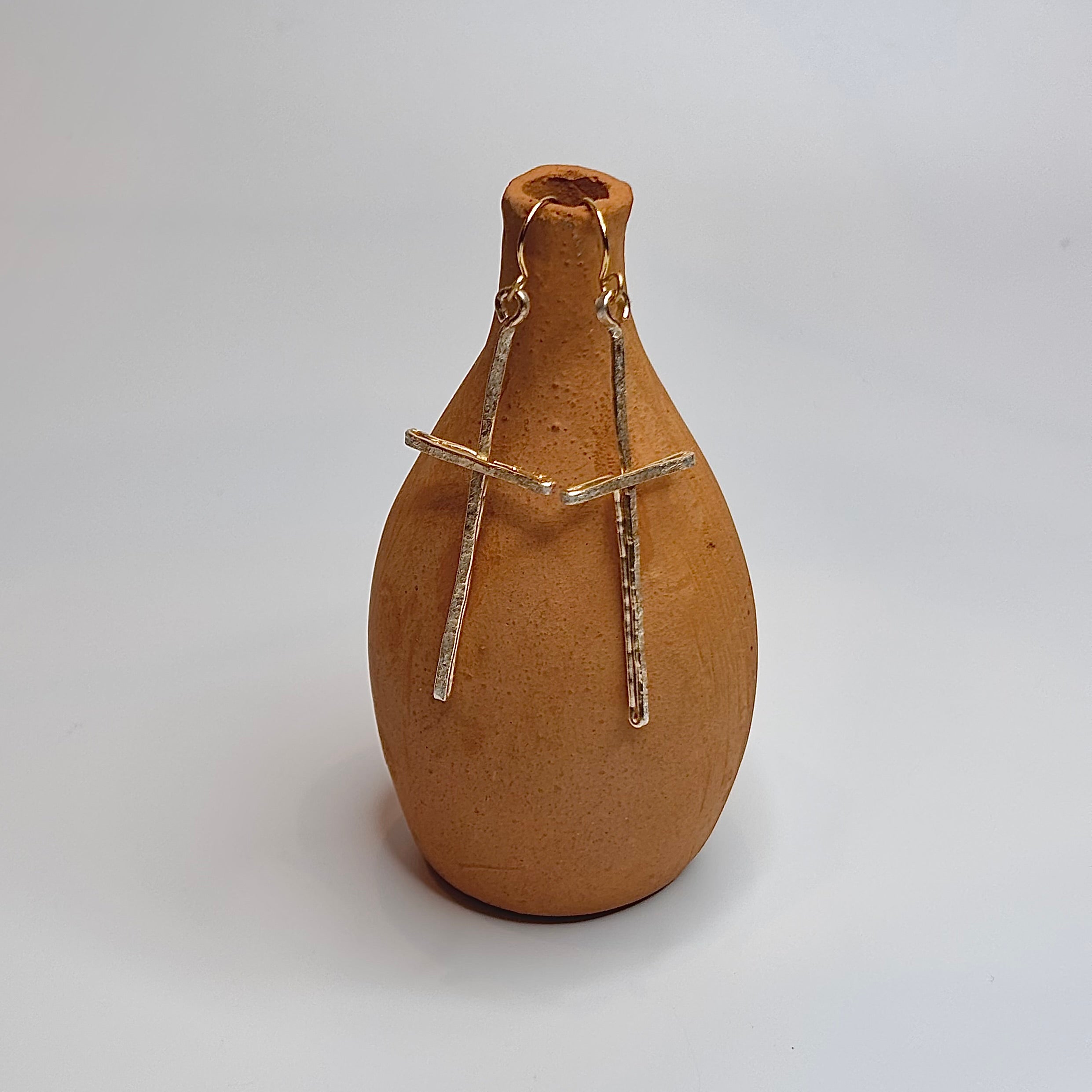 Imperfect cross earrings