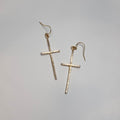 Imperfect cross earrings