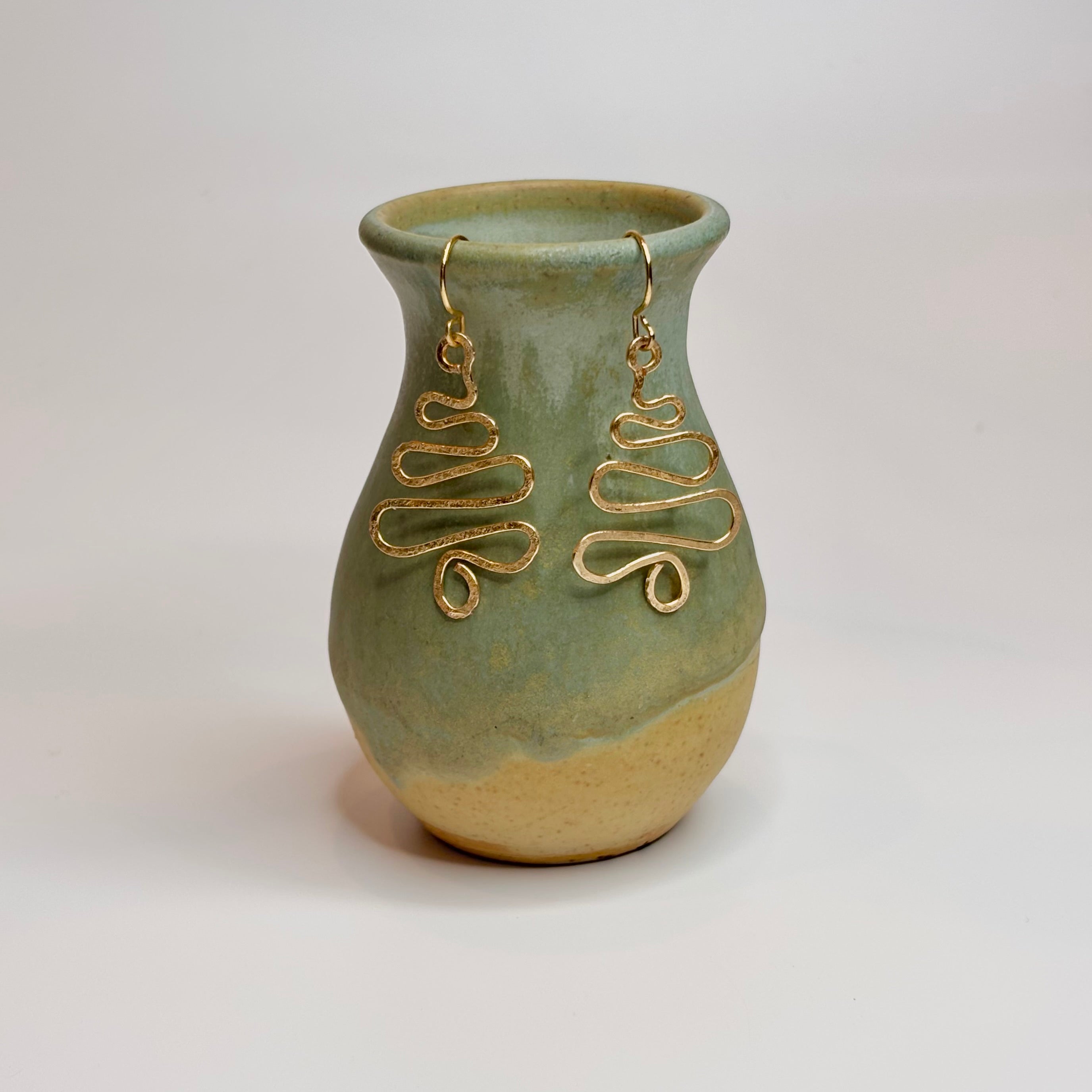 Hammered Christmas Tree earrings