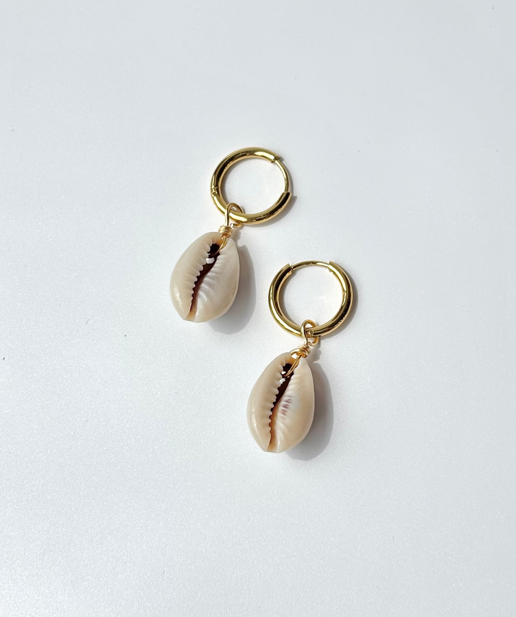 Puka Shell Hoop Dangles