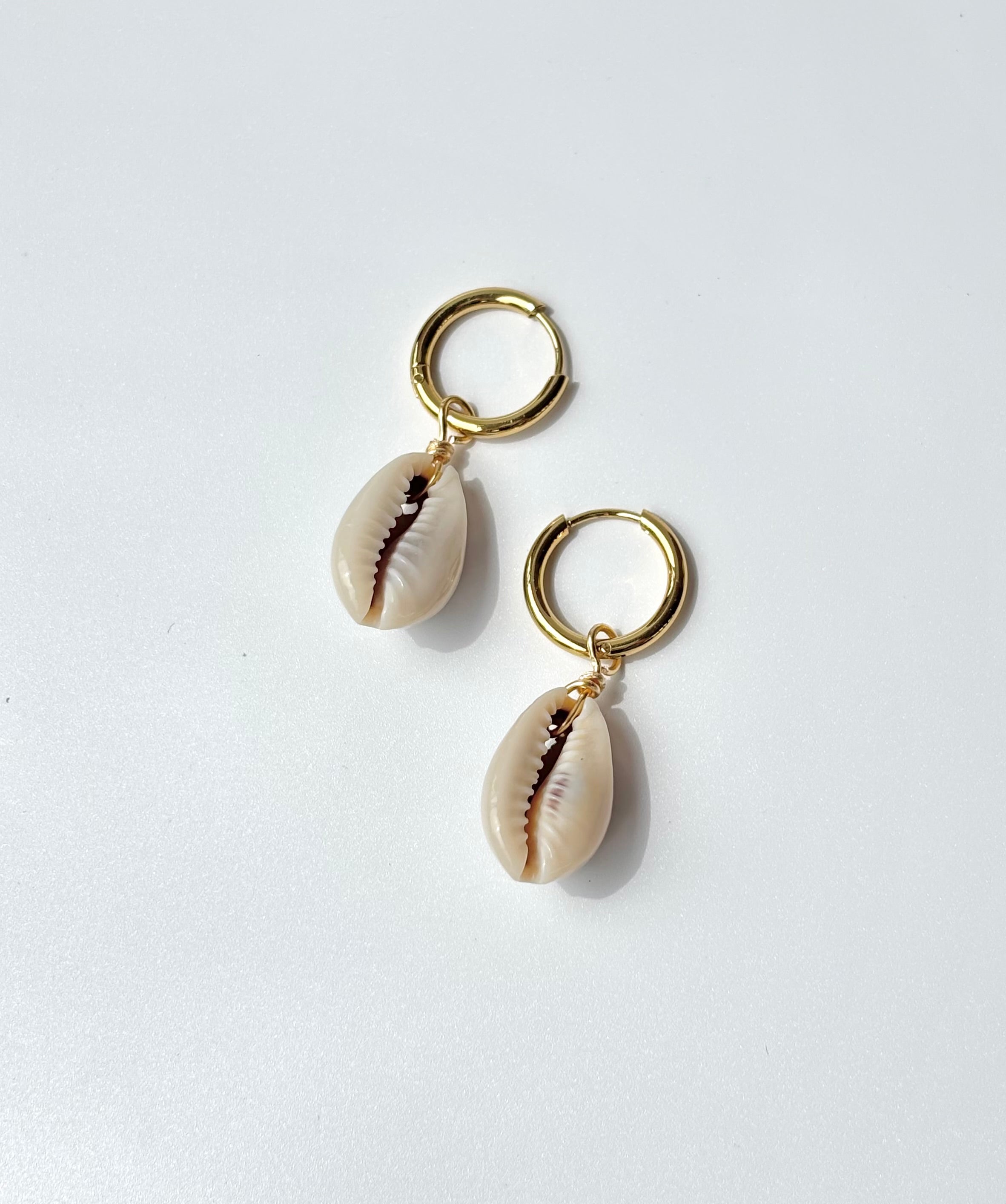 Puka Shell Hoop Dangles