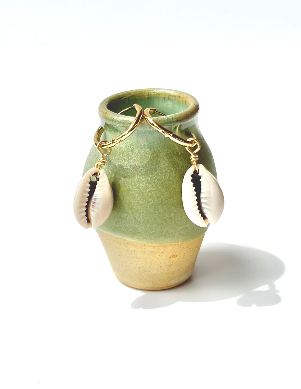 Puka Shell Hoop Dangles