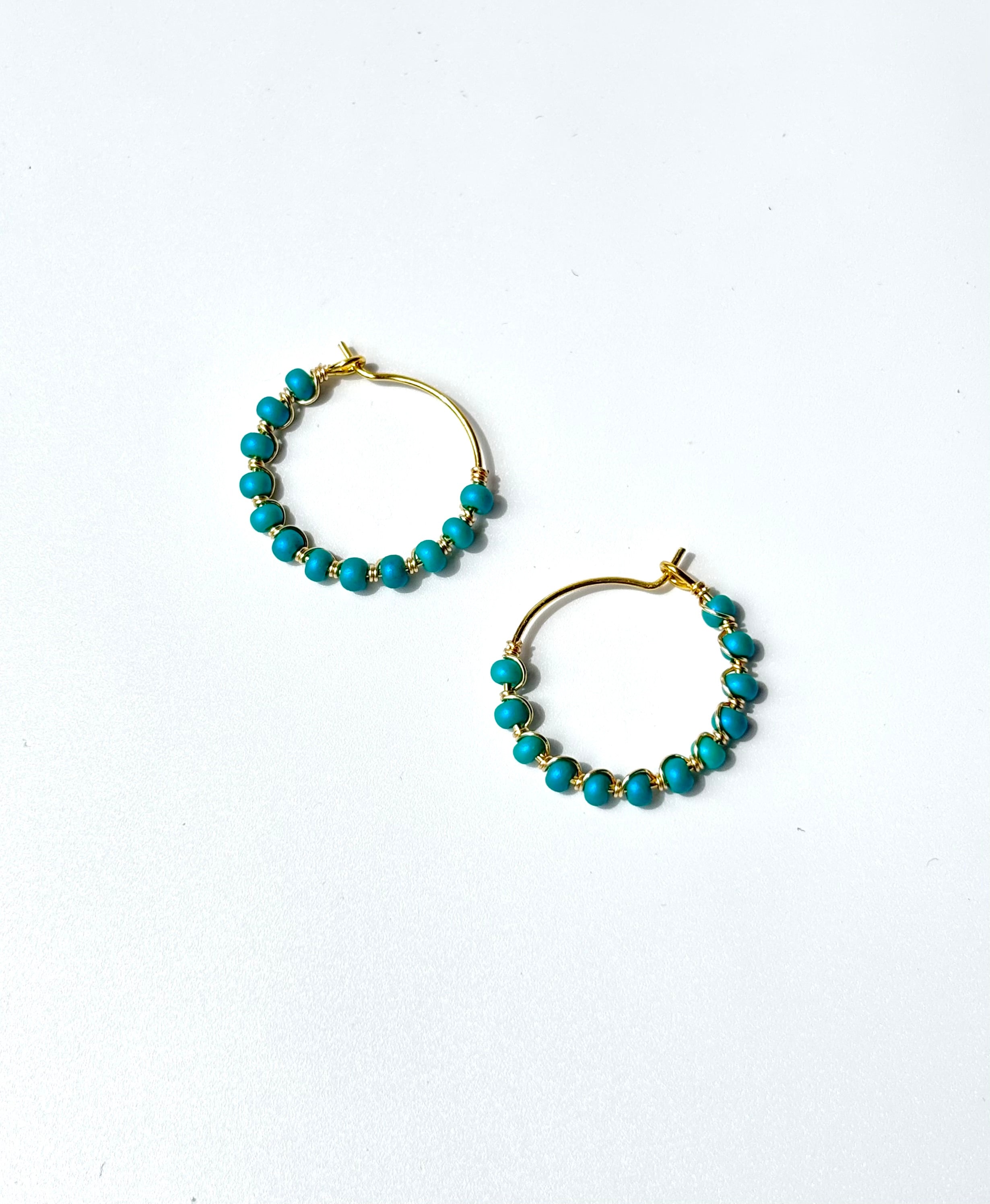 Turquoise Hoops