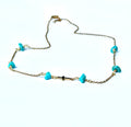 Turquoise horizontal cross necklace