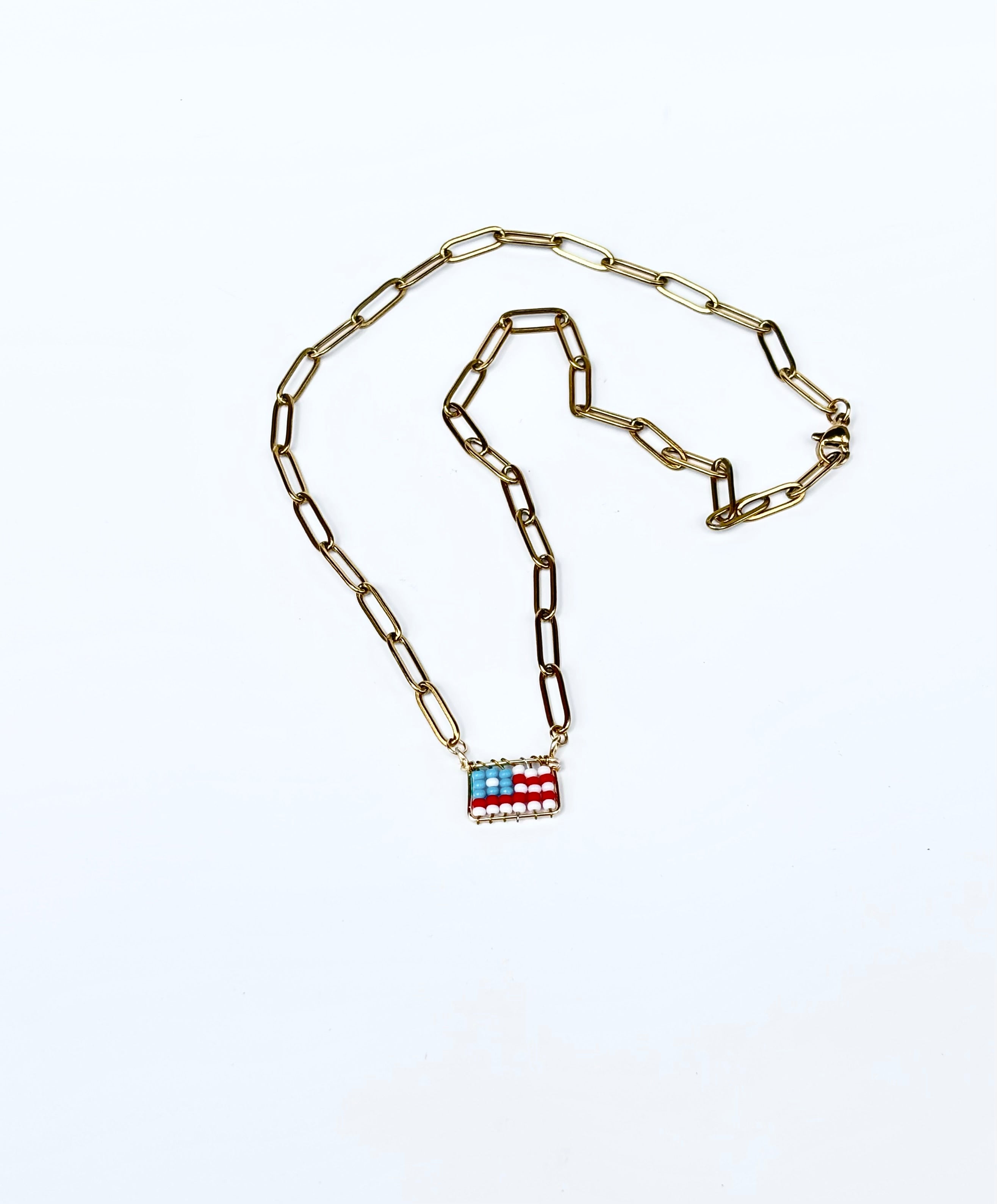 The Mini Flag Necklace (Horizontal)