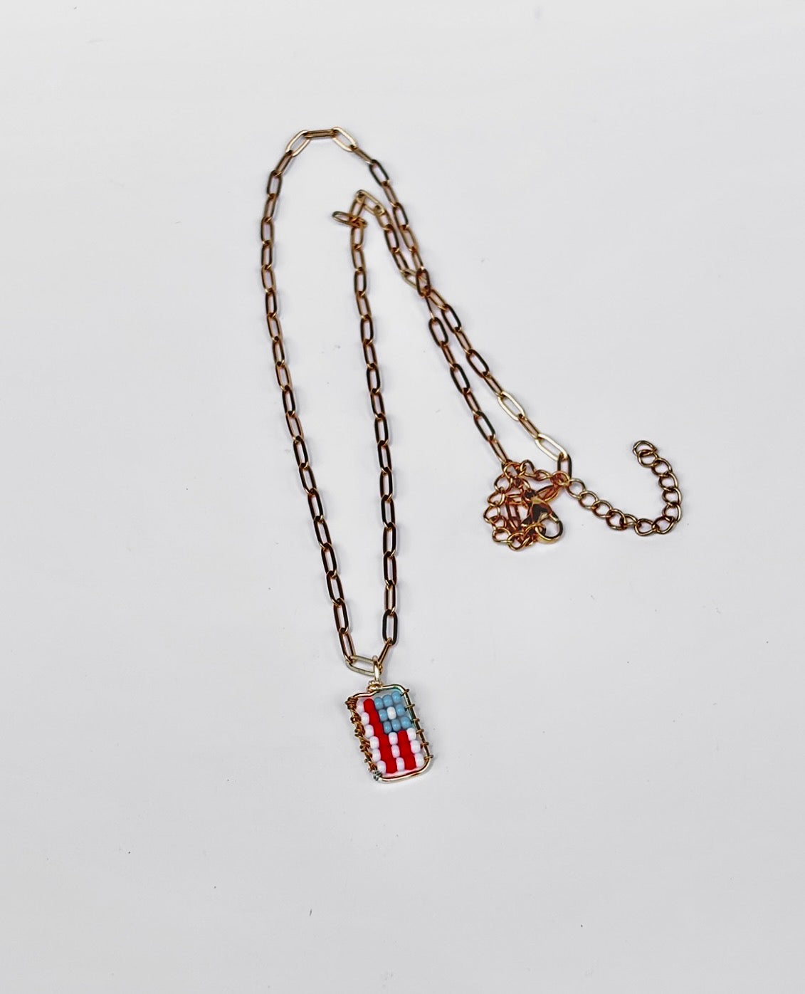 The Mini Flag Necklace (Vertical