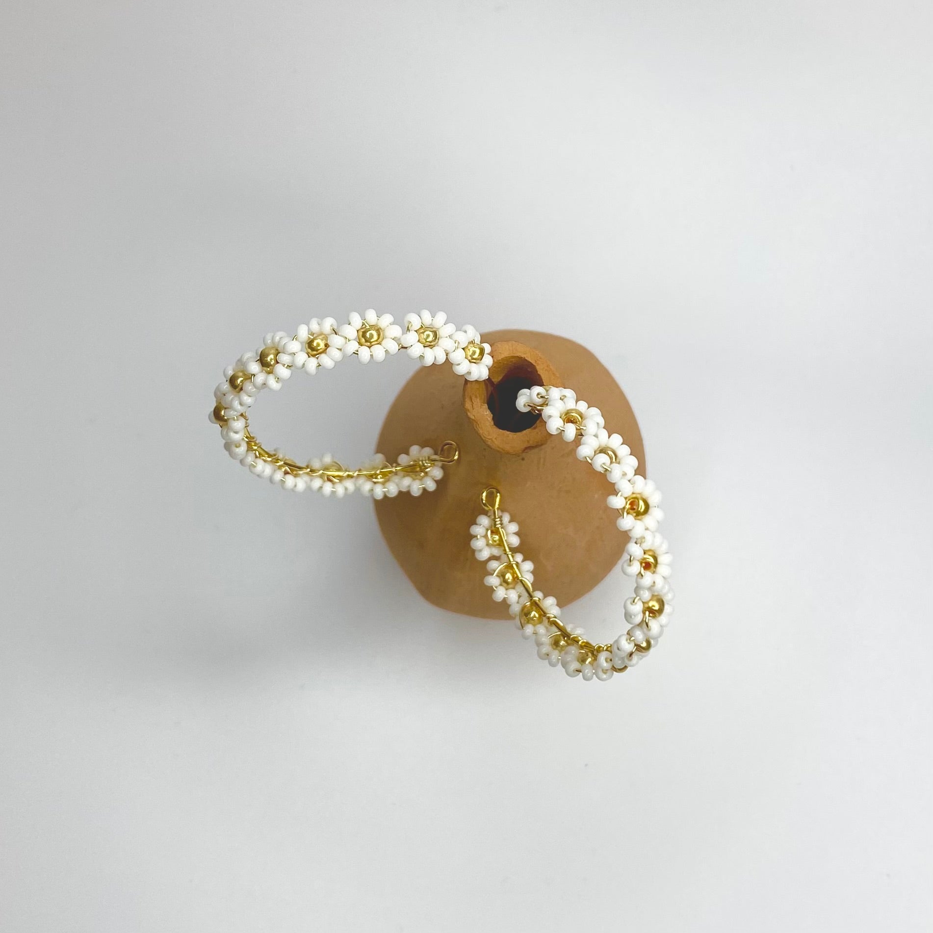 Flower Hoop Earrings