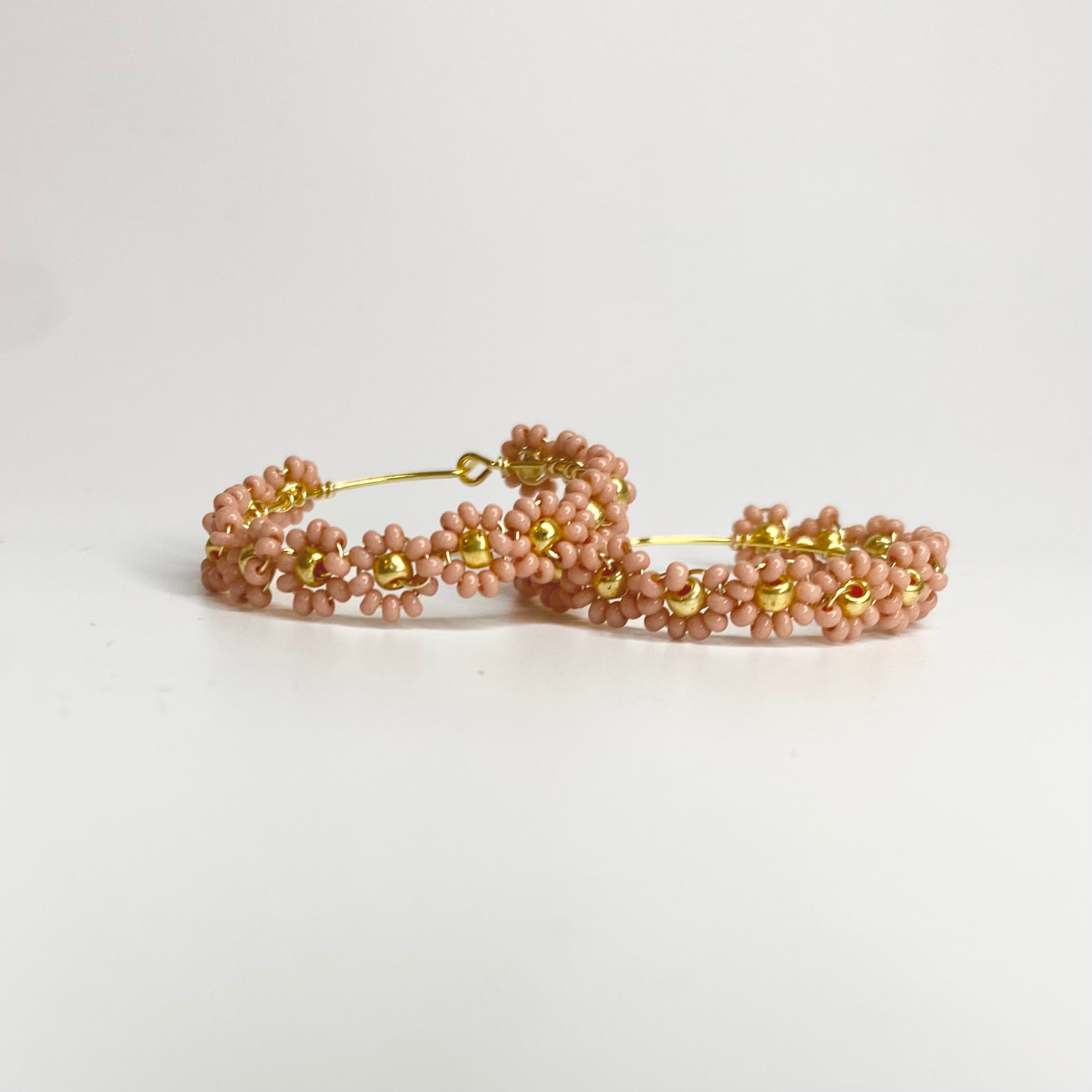 Flower Hoop Earrings