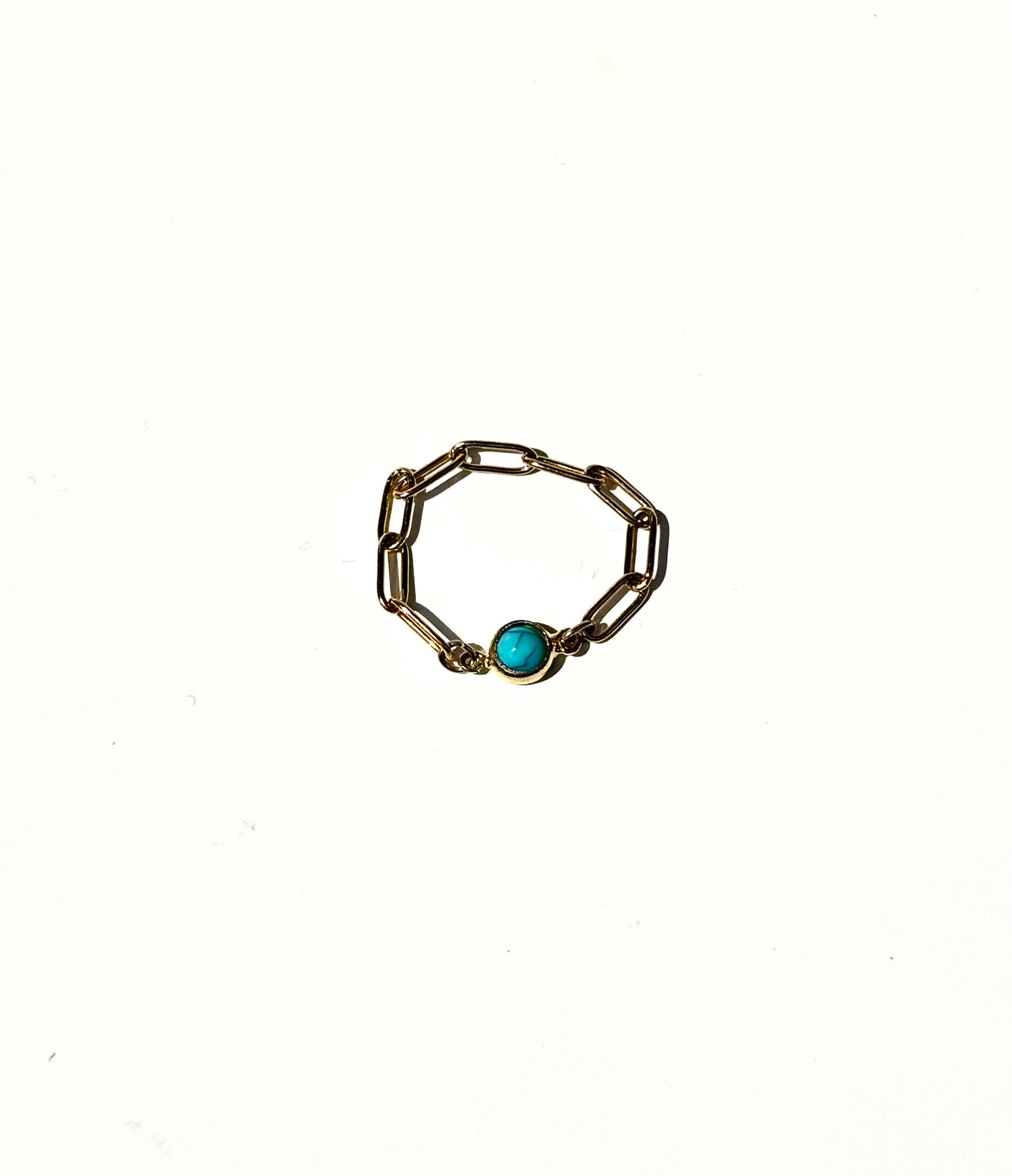 Turquoise chain ring