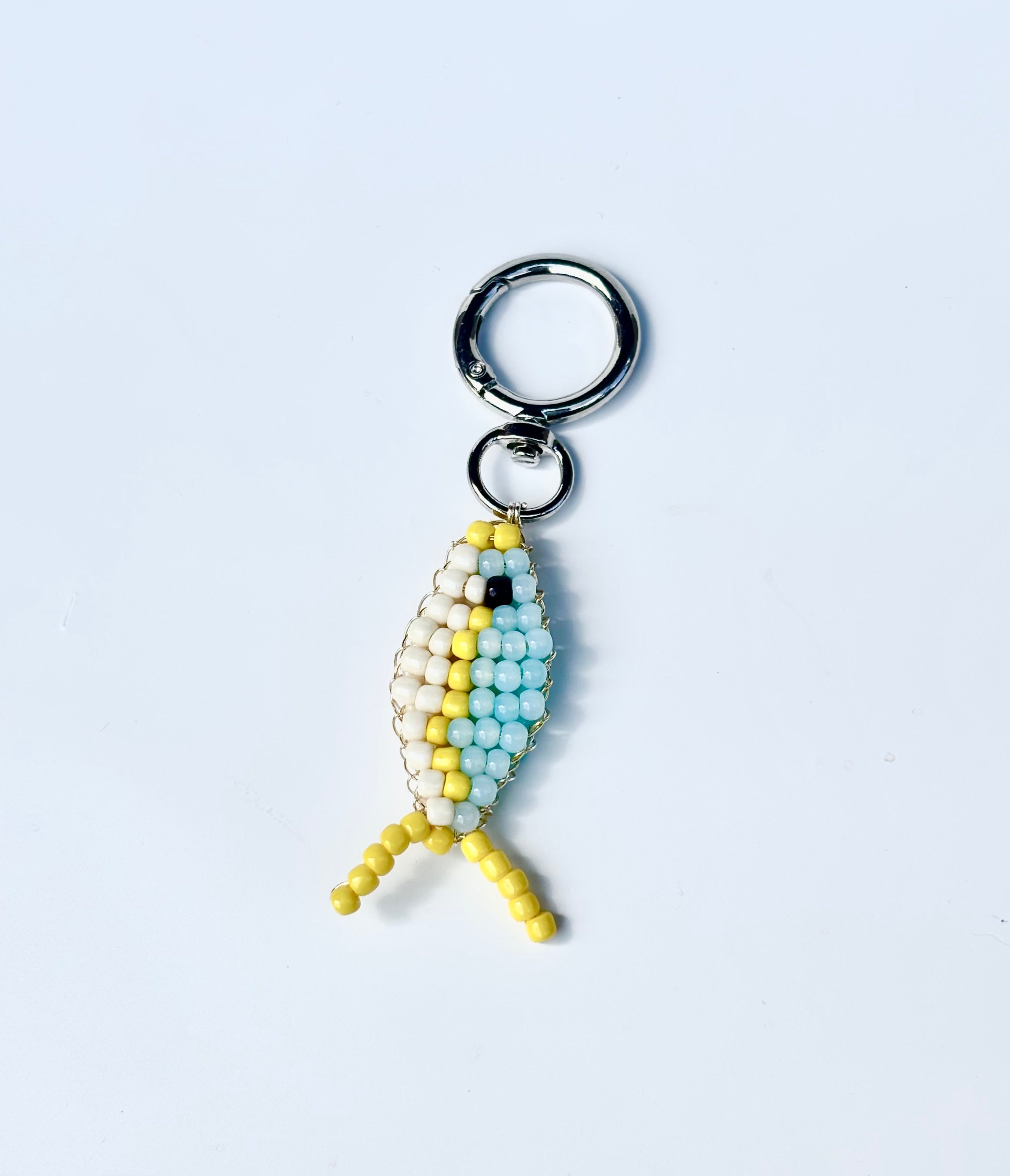 Beaded fish keychain, Mr. Lemon